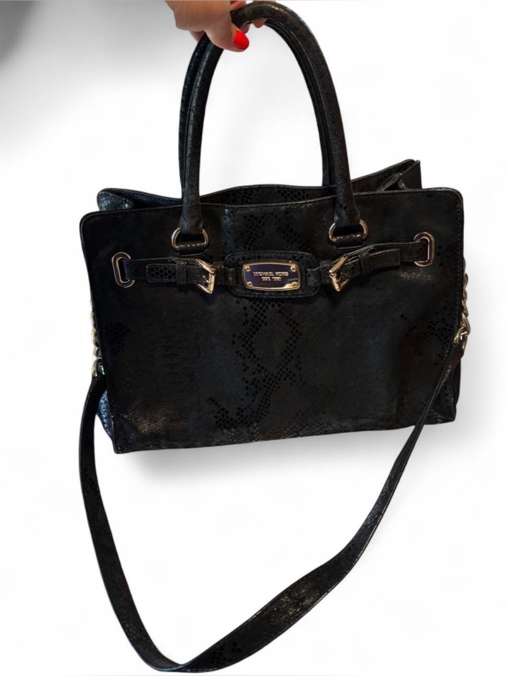 Michael Kors Black Snakeskin Bag